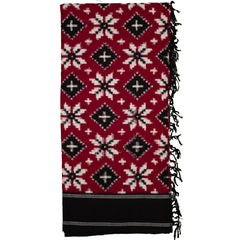 Maroon & Jet Black Floral Geometric Telia Rumal Double Ikat Cotton Dupatta