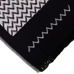 Black Cotton Pochampally Handloom Dupatta