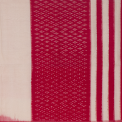 Red White Handloom Cotton Pochampally Saree