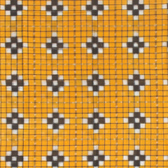 Mustard Yellow & Charcoal Black Grid Motif Sambalpuri Double Ikat Cotton Saree