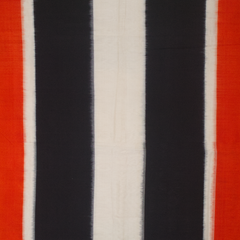 Orange Black Handloom Cotton Pochampally Saree
