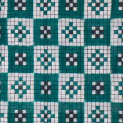 Ethnica Handloom Teal & White Ikat Saree with Maroon Border