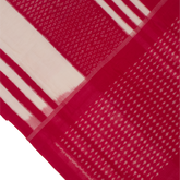Red White Handloom Cotton Pochampally Saree