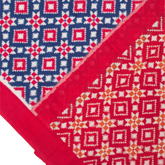 Red Blue Handloom Cotton Pochampally Saree.