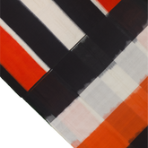 Orange Black Handloom Cotton Pochampally Saree