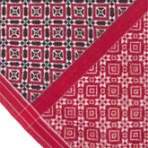 Red Black Handloom Cotton Pochampally Saree.