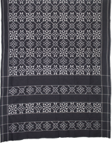 Ethnica Handloom Black & White Ikat Saree