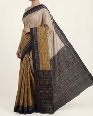 Green  Handloom Cotton Sambalpuri Saree.
