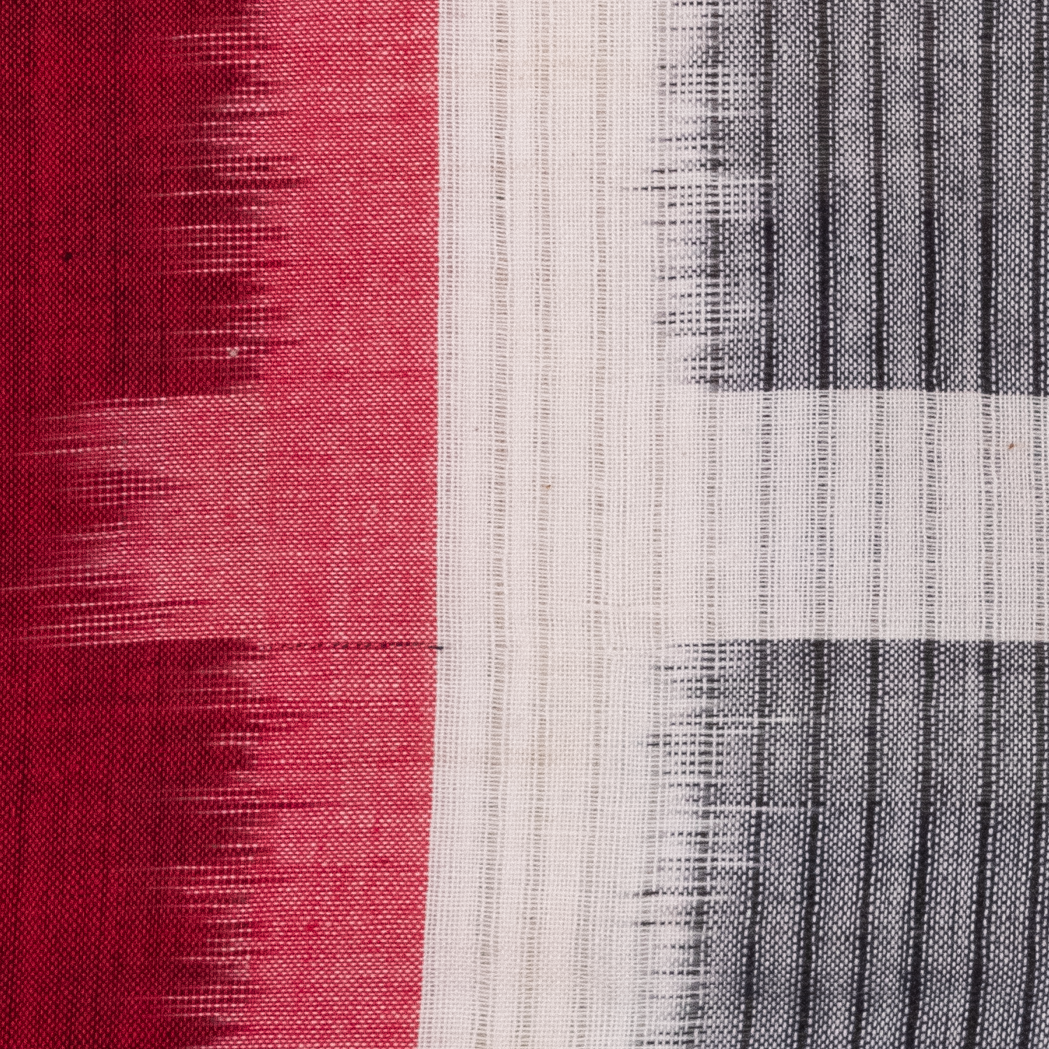 Indigo Blue & Pristine White Grid Sambalpuri Single Ikat Cotton Dupatta