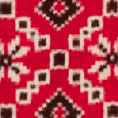 Red Cotton Pochampally Handloom Dupatta