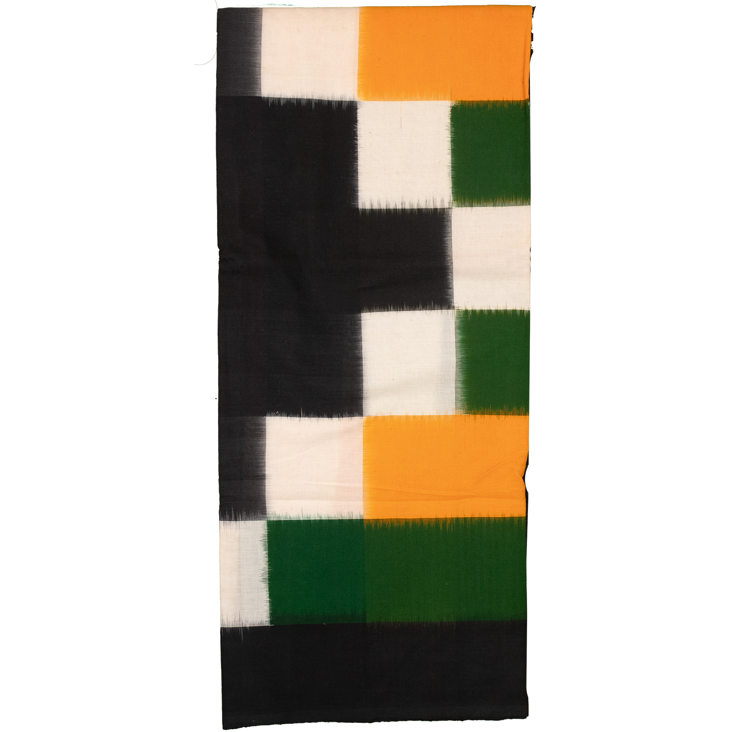 Black & Mustard Yellow Geometric Sambalpuri Single Ikat Cotton Dupatta