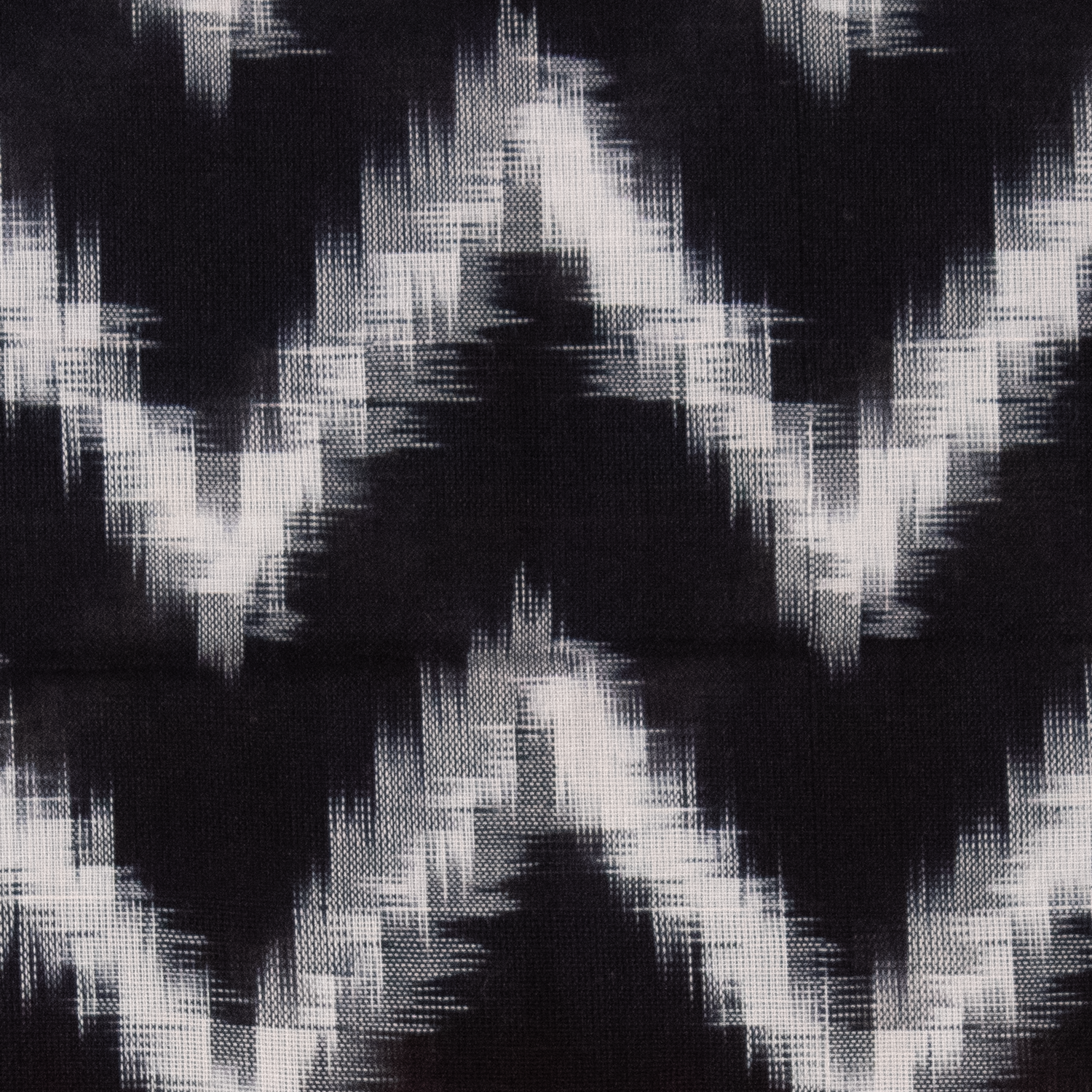 Crimson Red & Charcoal Black Zigzag Geometric Sambalpuri Single Ikat Cotton Dupatta