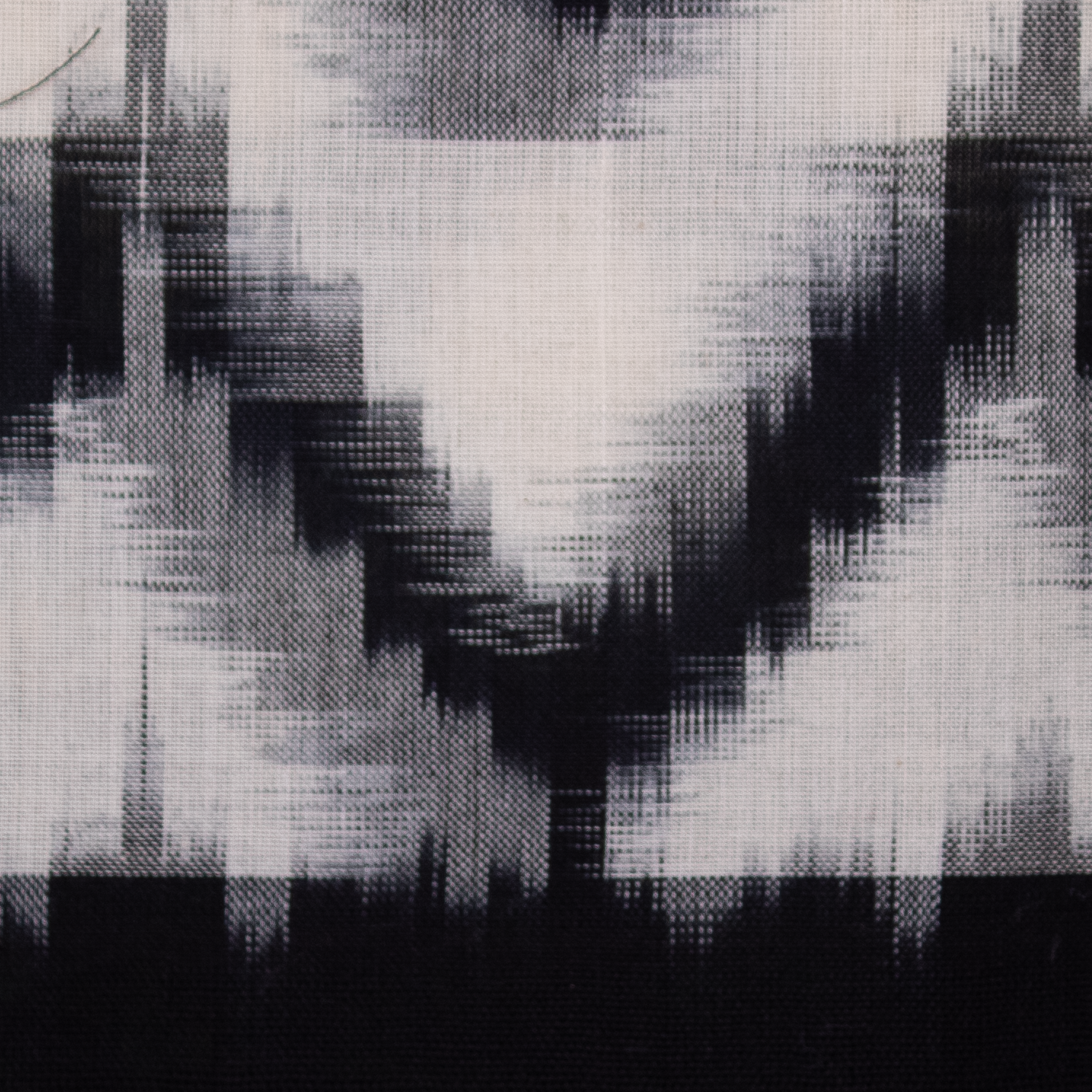 Ethnica Black & White Ikat Zig-Zag Handloom Dupatta