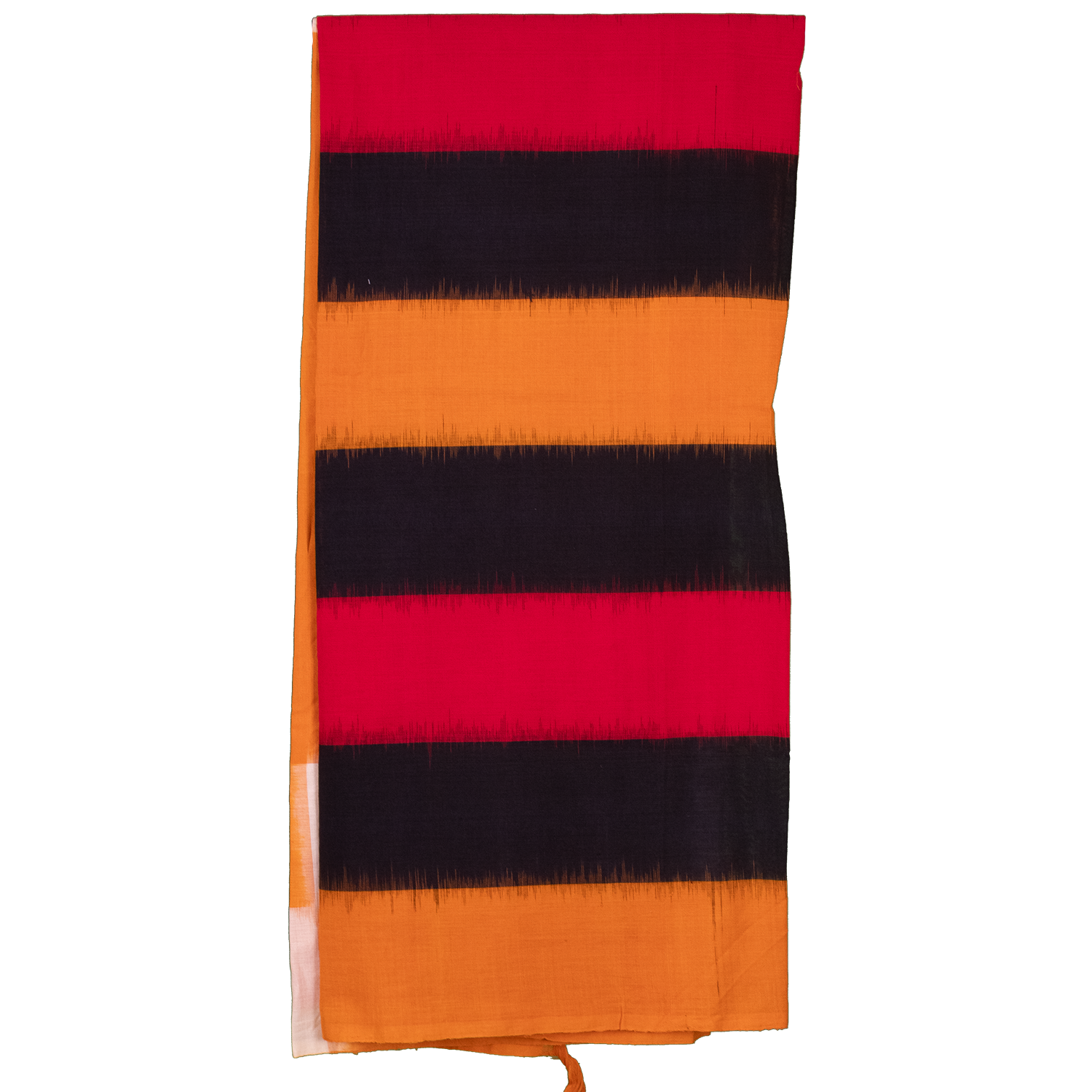 Orange Multicolour Cotton Pochampally Handloom Dupatta