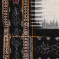 White Cotton Sambalpuri Handloom Dupatta