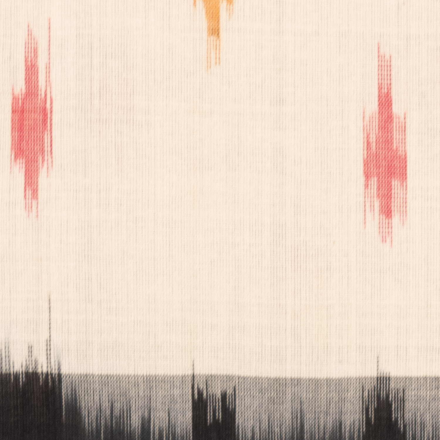 Black & Off White Geometric Sambalpuri Single Ikat Cotton Dupatta