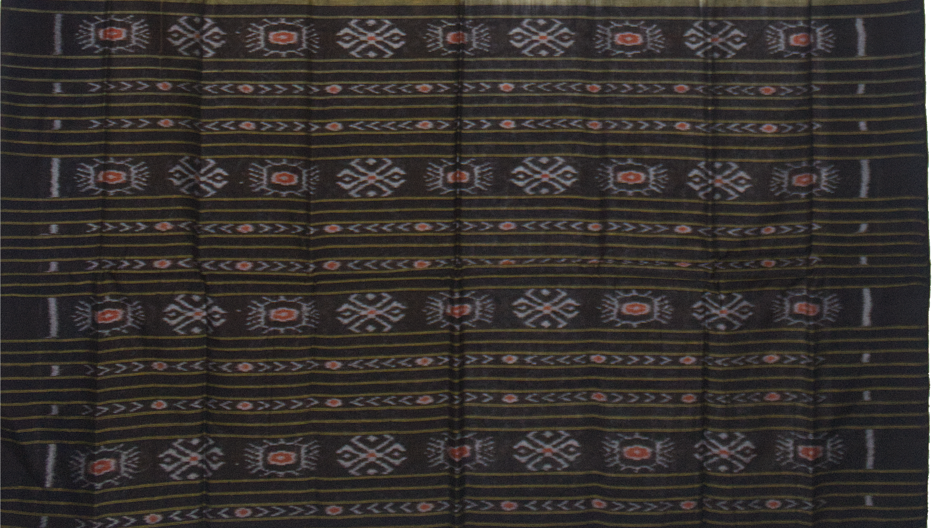 Green  Handloom Cotton Sambalpuri Saree.