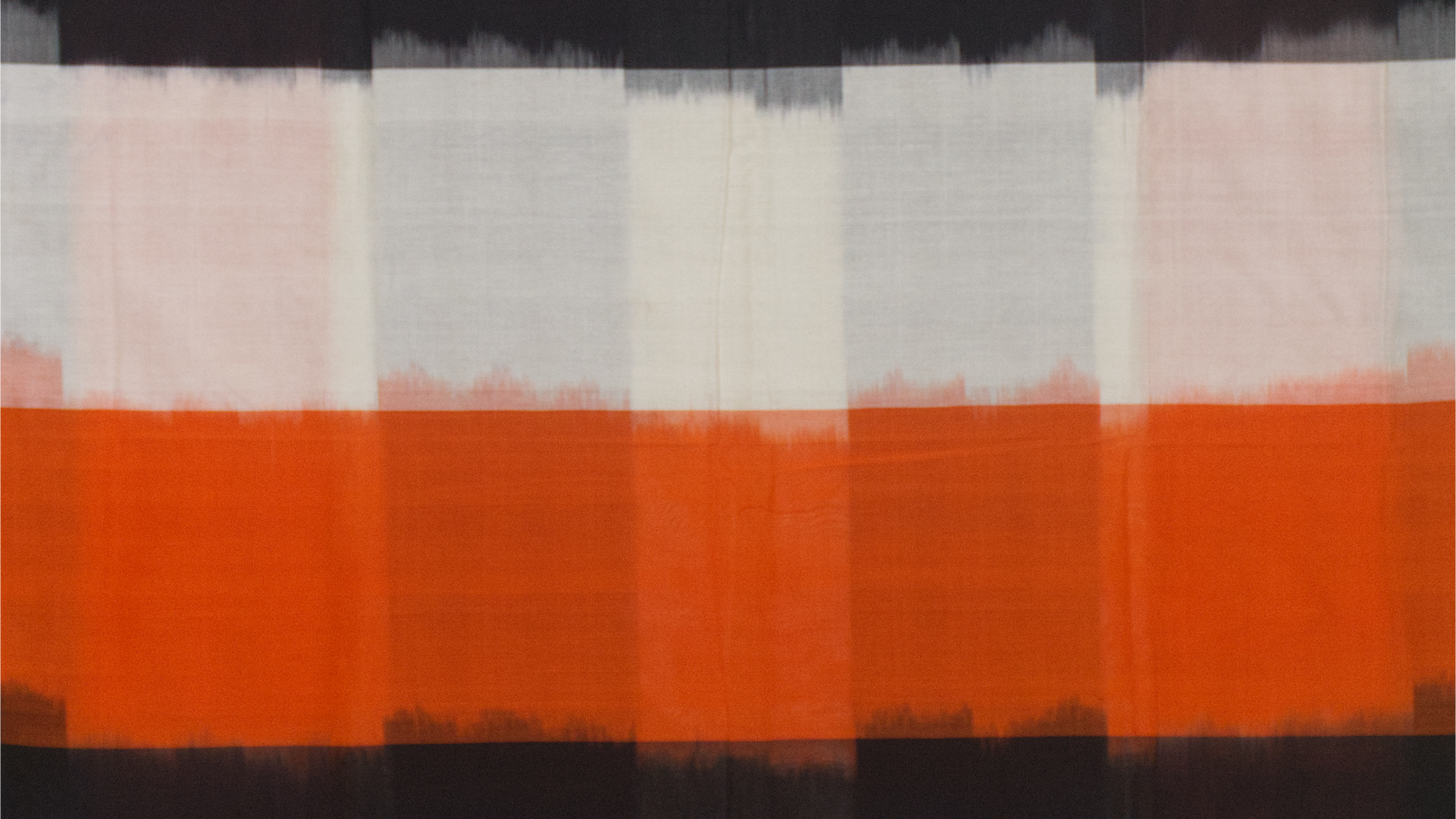 Orange Black Handloom Cotton Pochampally Saree