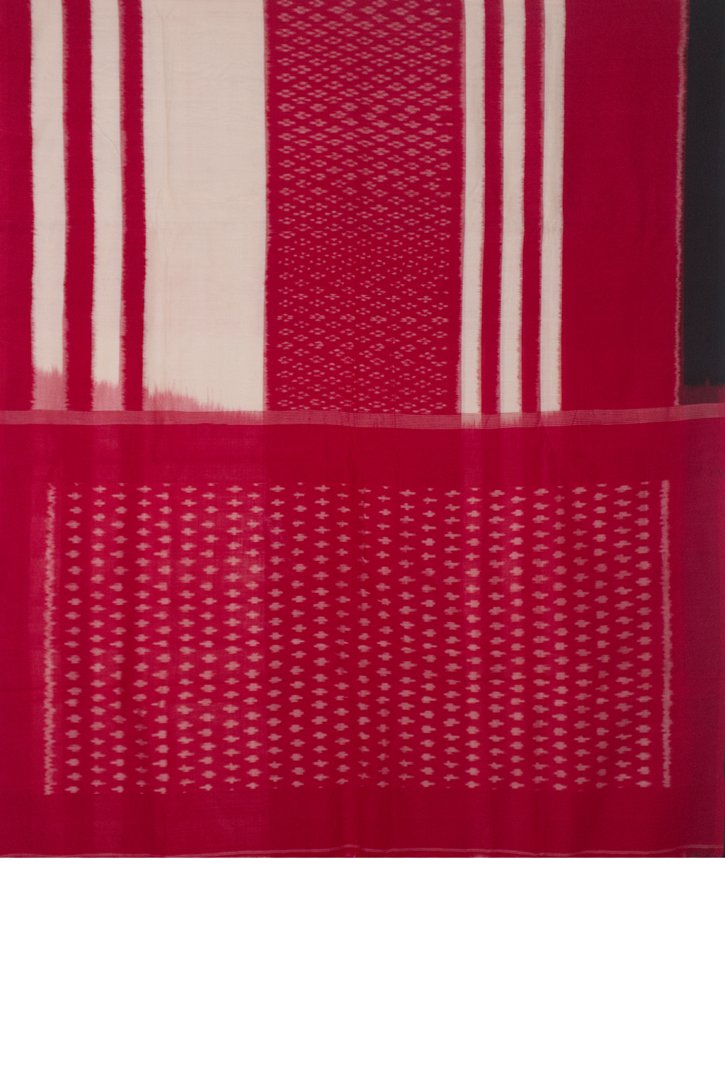 Red White Handloom Cotton Pochampally Saree