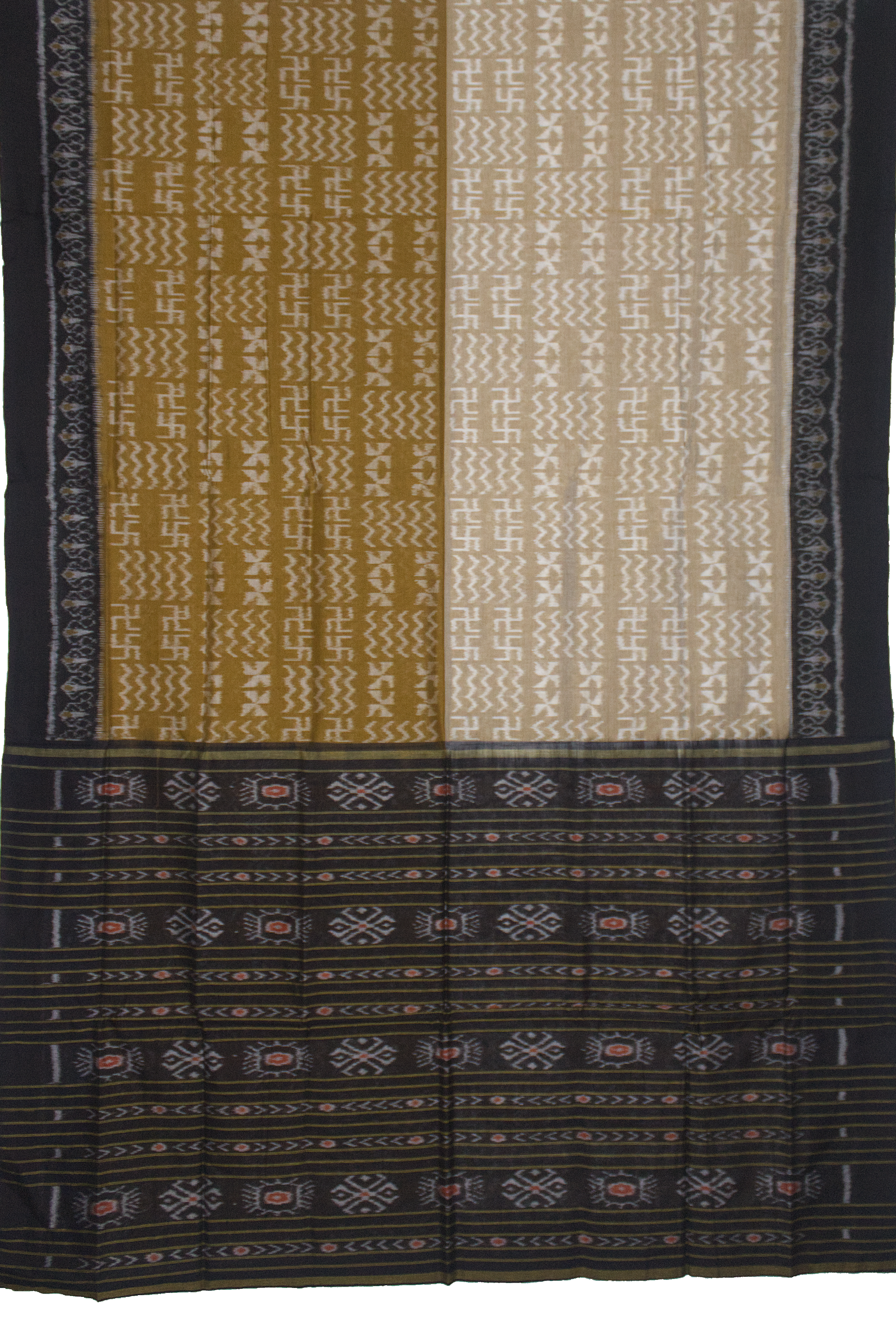 Green  Handloom Cotton Sambalpuri Saree.